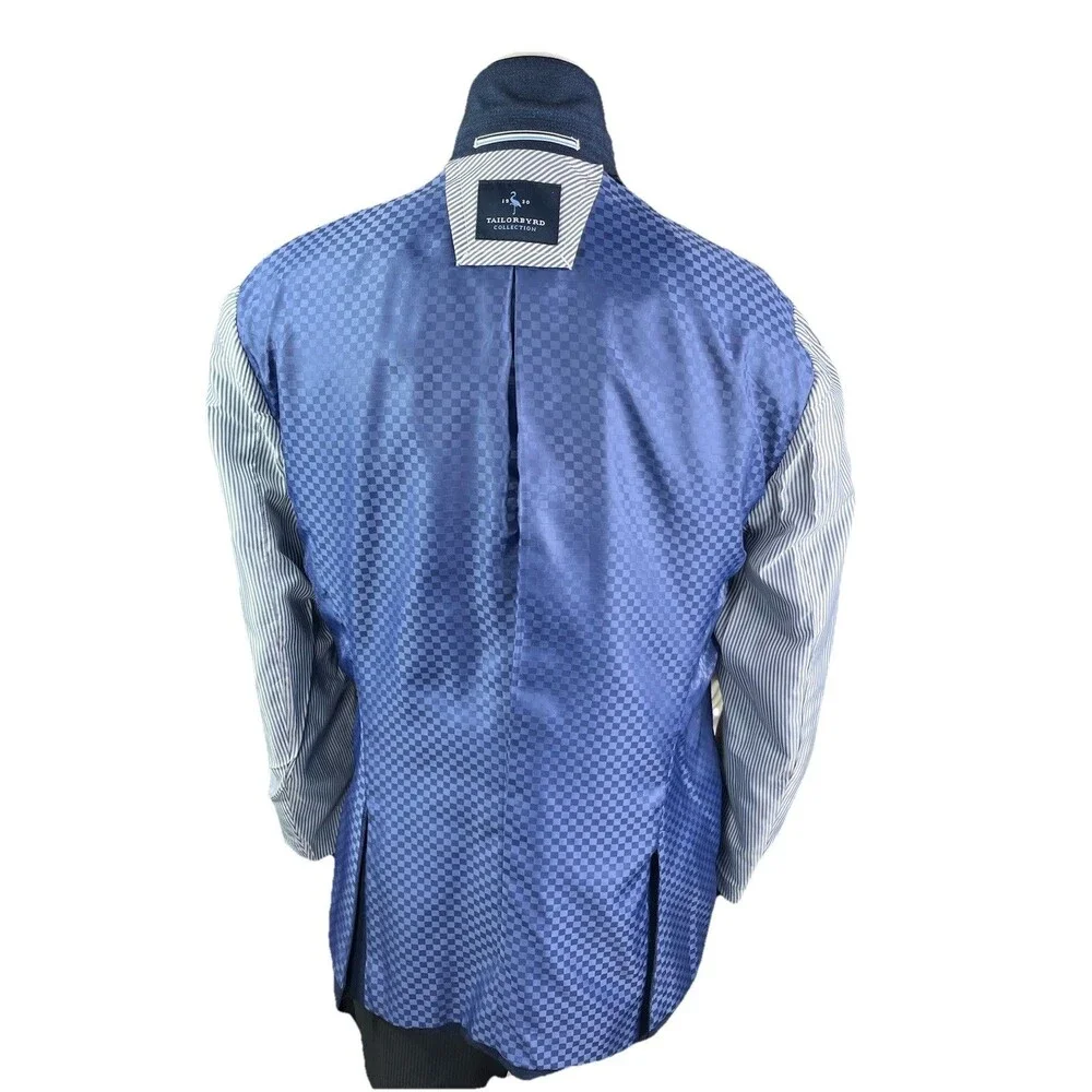 Tailorbyrd Collection Blazer Men 40R Birdseye Sport Jacket Stretch NWoT